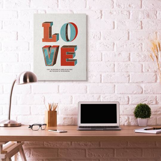 Stupell Industries Love Inspirational Canvas Wall Art